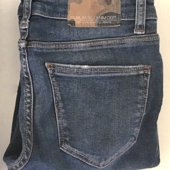 ZARA- ladies mid-rise skinny stretch holes jeans - Picture 3 of 4